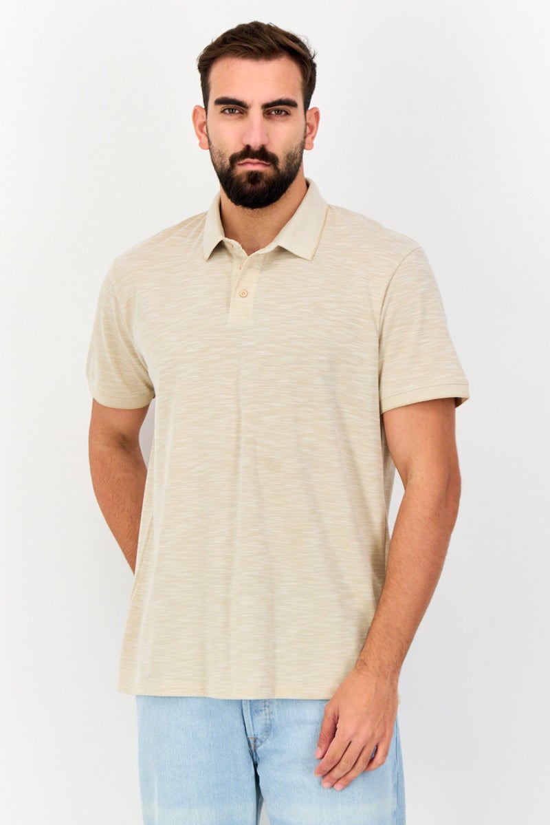 Celio Men Spread Collar Short Sleeve Yarn Dye Polo, Multicolor - Image 1